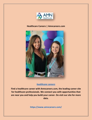 Healthcare Careers | Amncareers.com