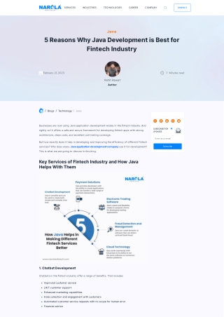 Reasons Why Java Development is Best for Fintech Industry