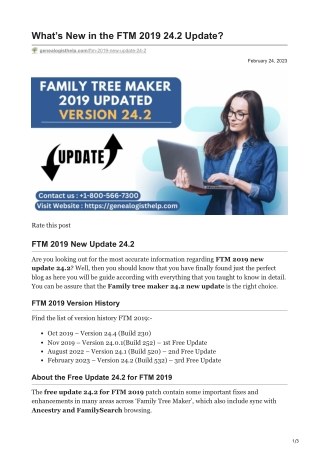 FTM 2019 New Update 24.2 | What's New in the Family Tree Maker Update 24.2?