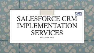 Salesforce CRM Implementation Services