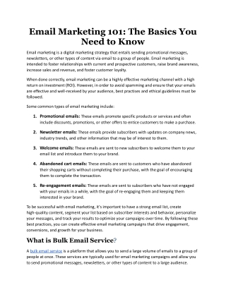 Email Marketing 101_The Basics You Need to Know.