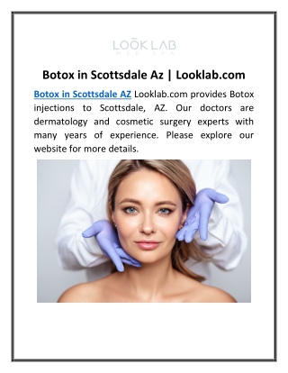 Botox in Scottsdale Az | Looklab.com