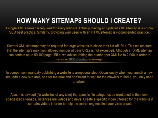 How Many Sitemaps Should I Create