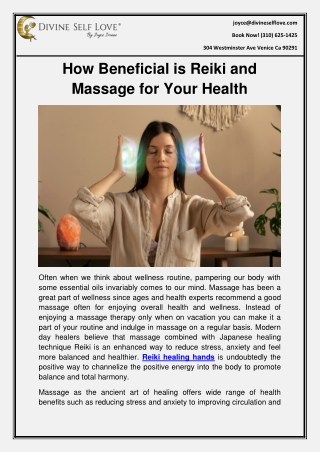 How Beneficial is Reiki and Massage for Your Health