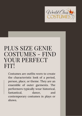 Plus Size Genie Costumes - Find Your Perfect Fit!