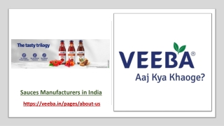Sauces Manufacturers in India