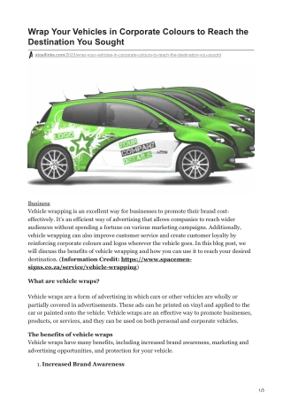 Wrap Your Vehicles in Corporate Colours to Reach the Destination You Sought