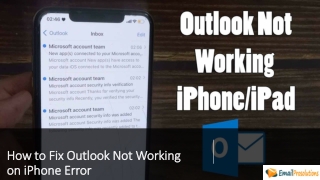 How to Fix Outlook Not Working on iPhone Error