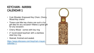 WOODEN KEYCHAIN