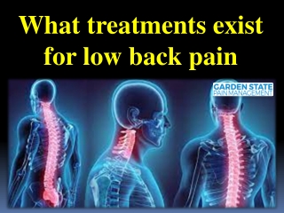 What treatments exist for low back pain