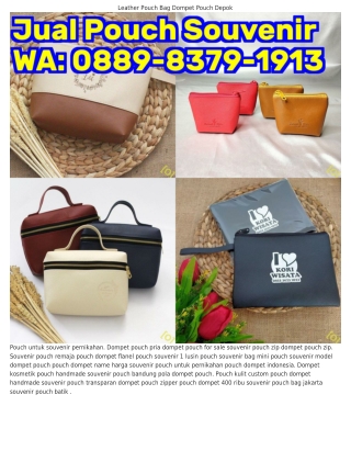 ౦88ᑫ-8ᣮ7ᑫ-lᑫlᣮ (WA) Pouch Dompet Makeup Pouch Kulit Souvenir