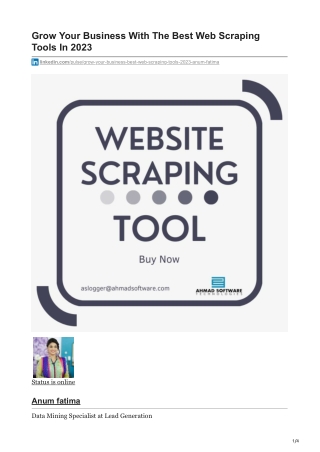 1Grow Your Business With The Best Web Scraping Tools In 2023
