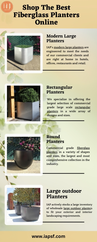 Shop The Best Fiberglass Planters Online | IAP