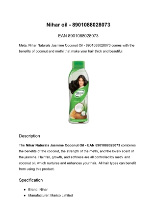 Nihar oil