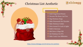 Christmas List and Aesthetic Templates