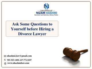 Ask Some Questions to Yourself before Hiring a Divorce Lawyer