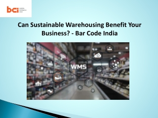 Warehouse Management Software - Bar Code India