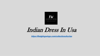 Indian Dress In Usa