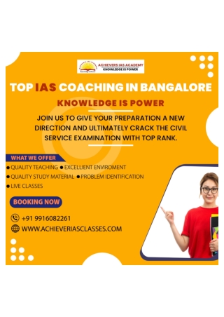 Top IAS Coaching In Bangalore