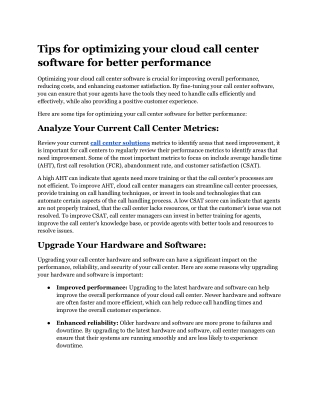 Tips for optimizing your call center software for better performance.docx