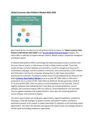 Global Customer Data Platform Market 2023-2029