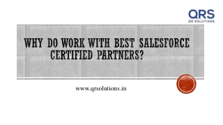 Why do work with Best Salesforce certified Partners