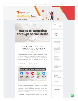 Hacks To Targeting Through Social Media
