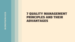Quality Management Principles And Their Advantages