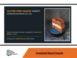 Gluten free snacks Market Expected to Reach $1.8 Billion by 2031