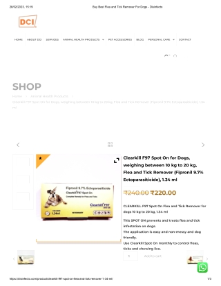Buy Best Flea and Tick Remover For Dogs - Disinfecto