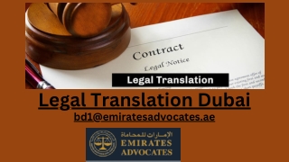 Legal Translation Dubai