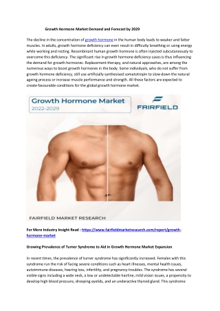 Growth Hormone Market