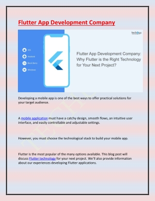 Flutter App Development Company