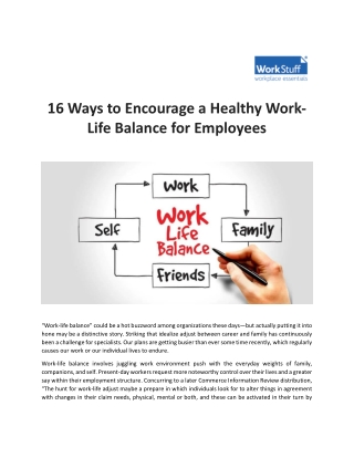 16 Ways to Encourage a Healthy Work-Life Balance for Employees