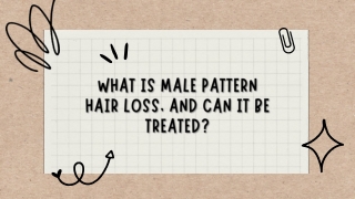 What Is Male Pattern Hair Loss, And Can It Be Treated
