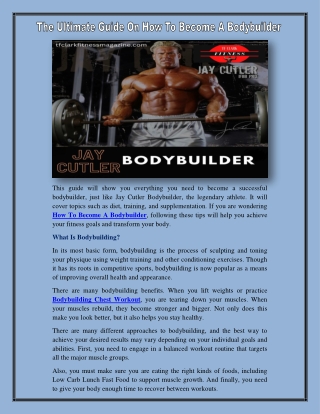 Jay Cutler Bodybuilder