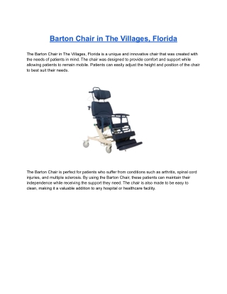 Barton Chair in The Villages, Florida