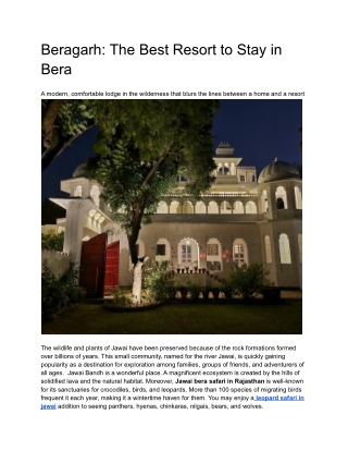Beragarh_ the best resort to stay in bera