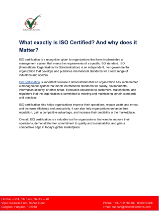 ISO Certified