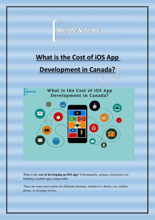 What is the Cost of iOS App Development in Canada