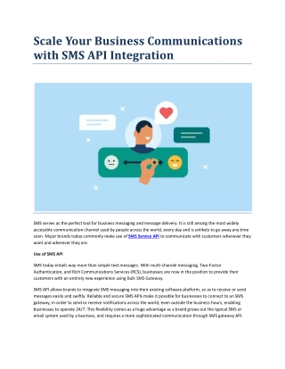 Scale Your Business Communications with SMS API Integration