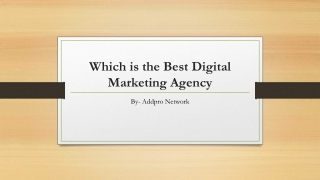 Which is the Best Digital Marketing Agency