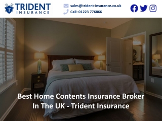 Best Home Contents Insurance Broker In The UK - Trident Insurance