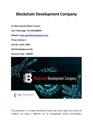 Blockchain Development Company-OG Software.
