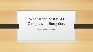 What is the best SEO Company in Bangalore