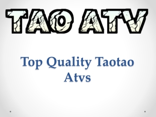 Top Quality Taotao Atvs