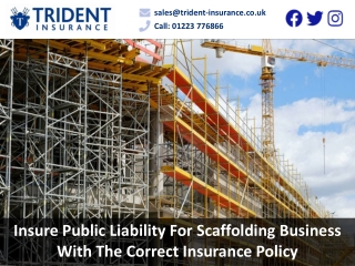 Insure Public Liability For Scaffolding Business With The Correct Insurance Policy