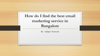 How do I find the best email marketing service in Bangalore