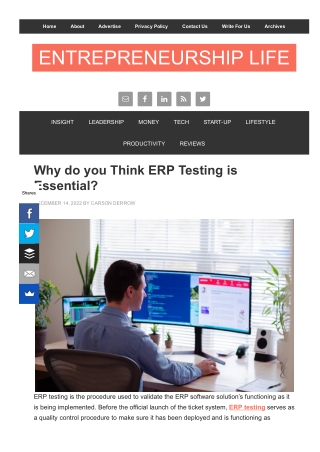 Why do you Think ERP Testing is Essential