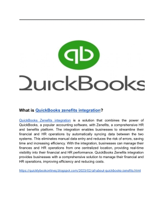 What is QuickBooks Zenefits integration (3)